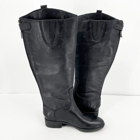 Sam Edelman Womens Penny Riding Boot US 4 EU 33.5 Wide Calf Black Leather NWOB - Picture 4 of 13